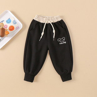 子2025新款 儿童洋气时髦休闲裤 男童裤 春秋款 潮 宝宝春秋季 运动长裤