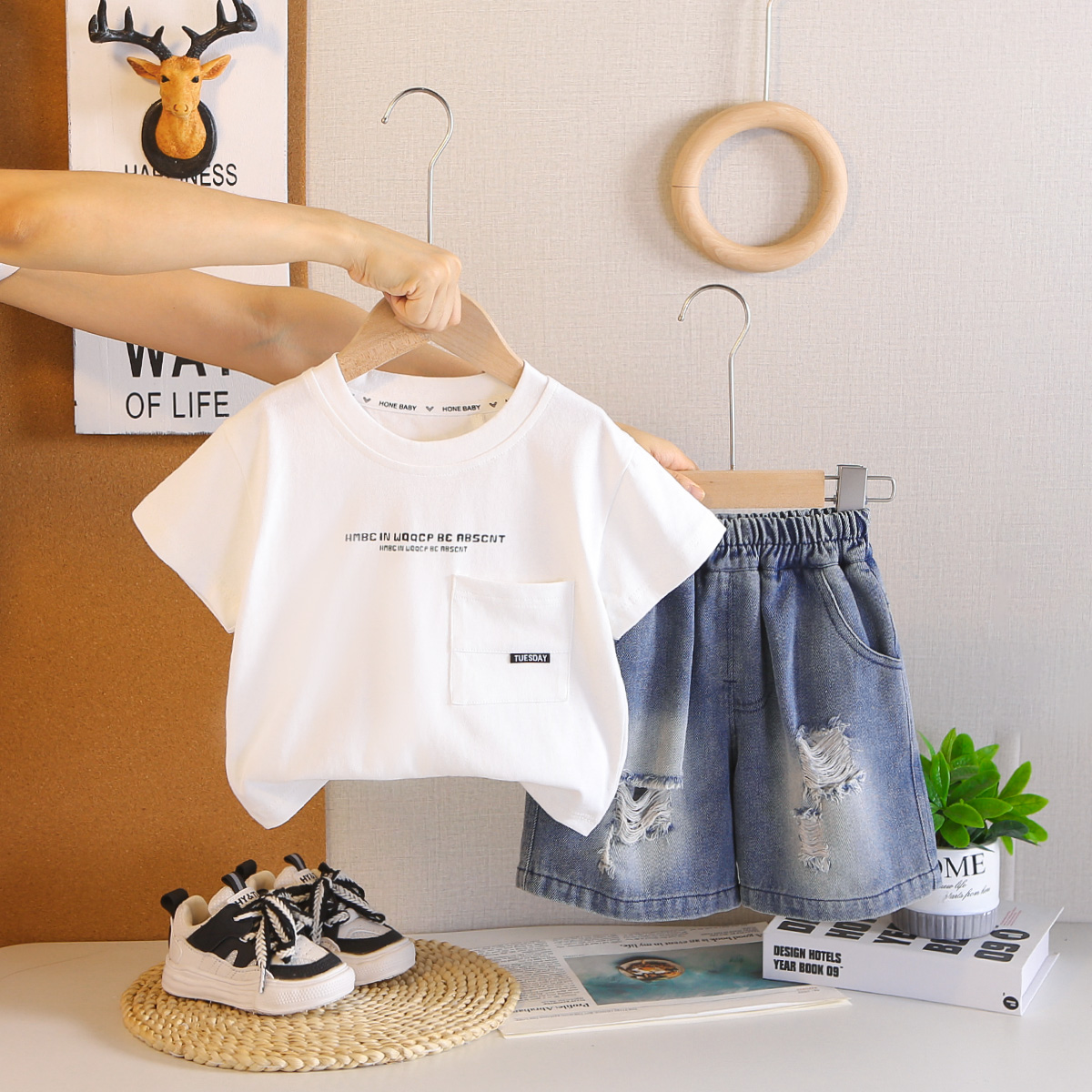 男童夏装短袖套装洋气1一3-5岁宝宝夏天男孩衣服儿童夏季酷帅童装