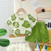 套装 夏装 2026新款 短袖 宝宝小童休闲两件套 洋气儿童薄款 男童夏季