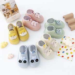 儿童袜男女地板鞋 宝宝地板鞋 袜2023春夏卡通胶底防滑新生儿学步鞋