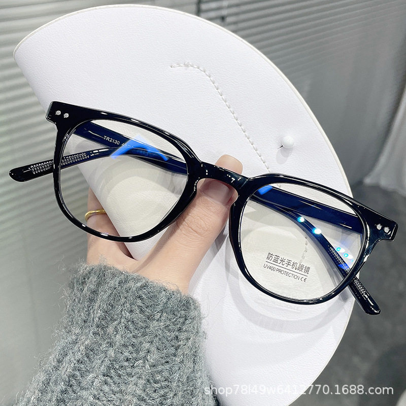6022圆形黑框TR90小红书抖音网红同款ins风眼镜男女近视一件,ZIPPO/瑞士军刀/眼镜,防蓝光镜,淘宝优惠券,粉丝福利购,淘宝优惠卷