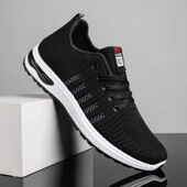 软底外贸休闲男鞋 新款 网面透气运动鞋 透气百搭休闲鞋 飞织男鞋