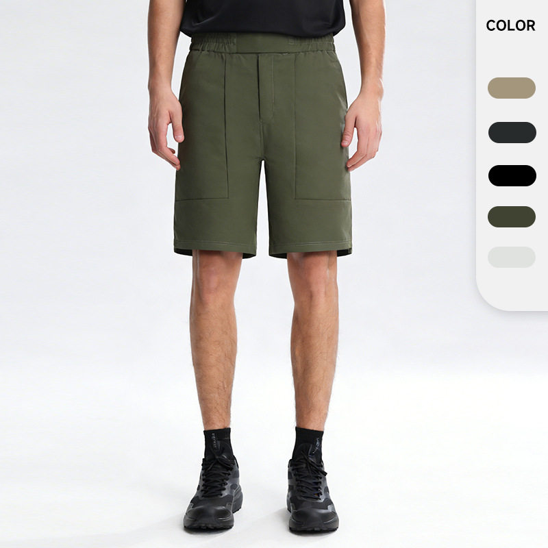 新款夏季户外冰丝短裤男款速干通勤百搭休闲运动裤跑步健身五分裤