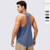 男宽松健身背心圆领跑步运动上衣欧美速干透气训练工字背心41115