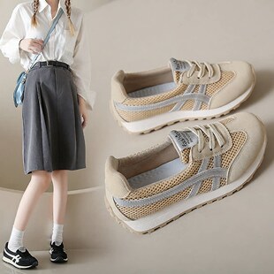 JCF213新款透气拼色皮面女鞋春夏休闲厚底板鞋增高韩版耐磨潮