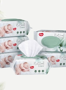 好奇小森林奶皮湿巾80抽*6包超厚倍柔铂金装升级婴儿湿巾