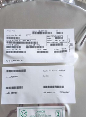 PF29F04T2AWCMG4 英特尔512G FLASH 存储IC 芯片 全新原装正品