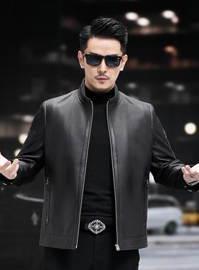 普洛克正品款真皮皮衣男绵羊皮夹克立领皮衣商务男装外套P690