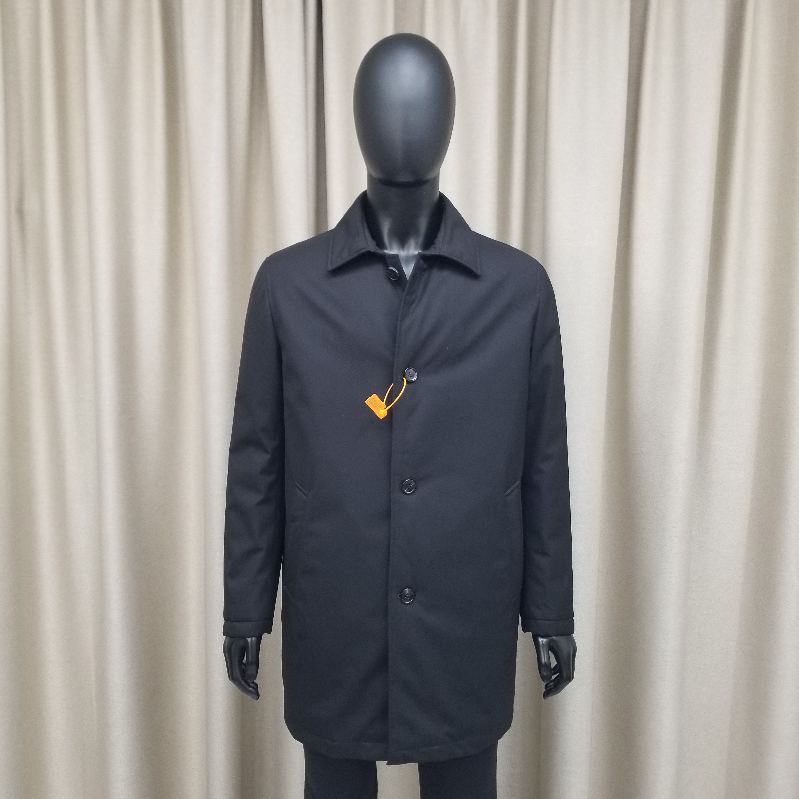 普洛克男装新款 精纺羊毛中老年翻领羽绒服外套商务休闲大衣风衣2