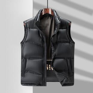 普洛克正品马甲秋冬90白鸭绒保暖黑金石墨烯青袖羽绒外套潮