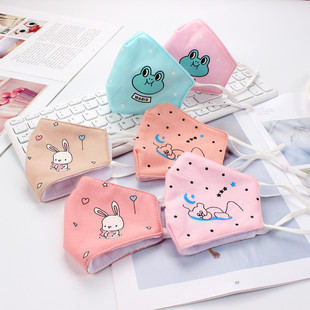 K3儿童卡通口罩冬季保暖纯棉透气可清洗易呼吸可爱小孩宝宝专用冬