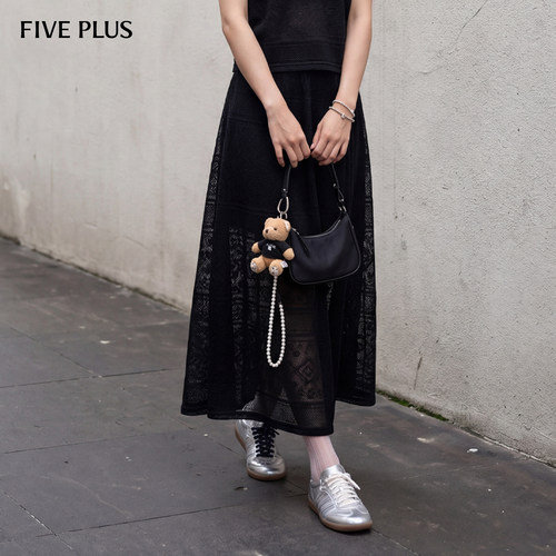 FIVEPLUS显瘦毛织半身裙