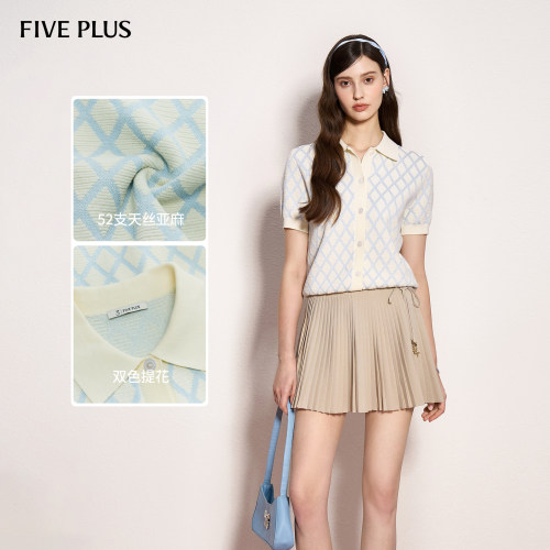 FIVEPLUS单排扣针织开衫