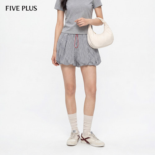 FIVEPLUS甜美风花苞裤女