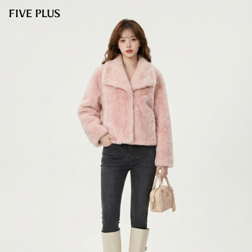 FIVEPLUS直筒羊毛外套