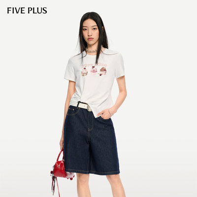FIVEPLUS纯棉短袖T恤女