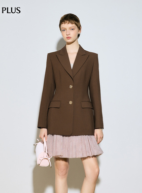 FIVE PLUS收腰长袖洋气时尚两件套西装吊带连衣裙女装26春新品