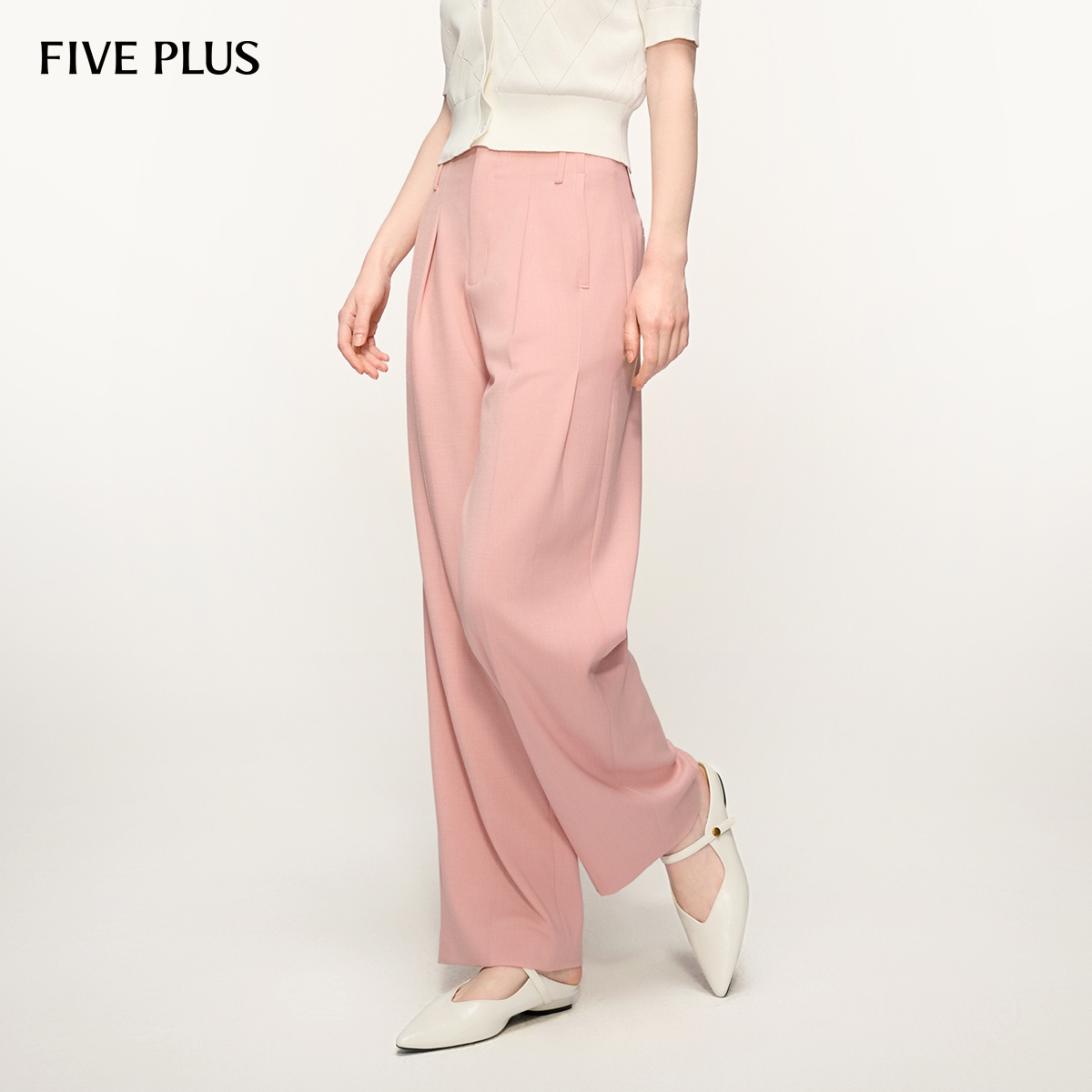 宽松休闲裤FivePlus通勤高腰