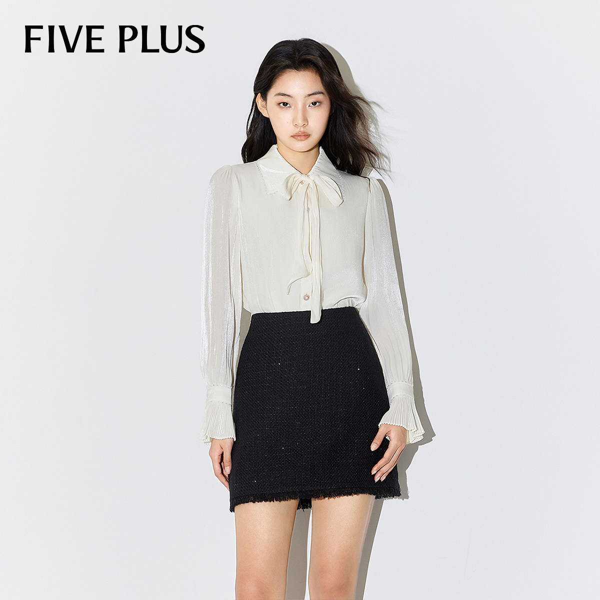 FivePlus设计感复古长袖衬衫