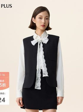 FIVE PLUS外套通勤西装复古可露丽风气质无袖马甲2026新款女春装