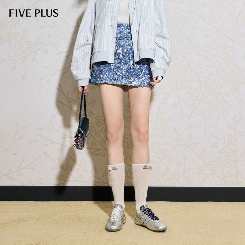 FIVEPLUS直筒宽松优雅半身裙