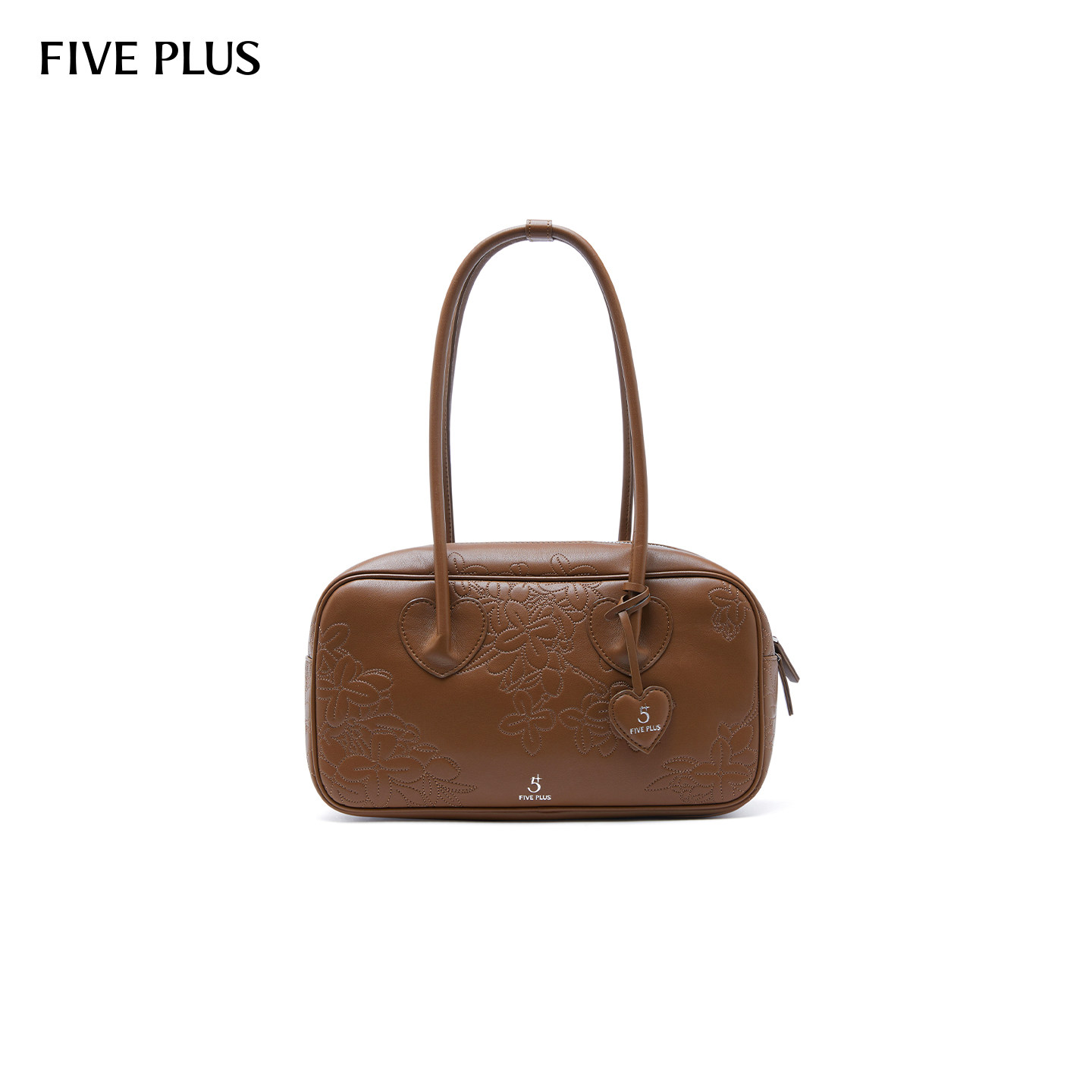 FIVE PLUS饰品复古韩系刺绣爱心坠饰高级质感2026新款女士单肩包,箱包皮具/热销女包/男包,单肩包,淘宝优惠券,粉丝福利购,淘宝优惠卷