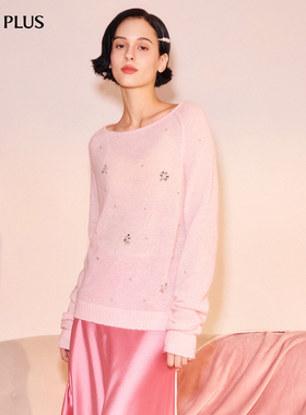 【明星同款】FIVE PLUS软糯羊毛针织衫女马海毛套头衫