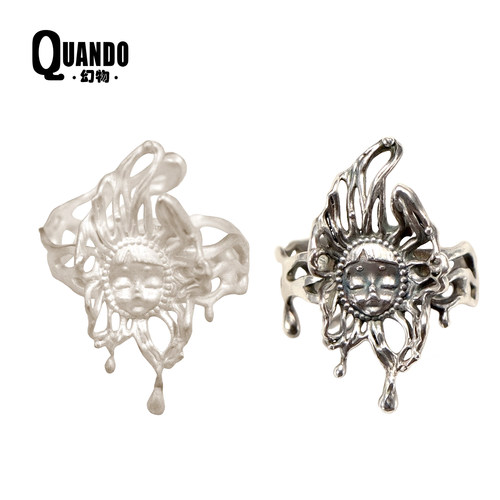 QUANDO幻物小众原创设计黑姬光明之蝶通体纯银戒指手工艺术礼物 - 封面