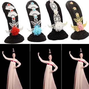 丽人行舞蹈头饰杜甫舞剧古典舞头饰汉服古装假发舞蹈演出表演头饰
