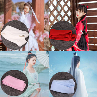 古装复古汉服丝带红色绑带雪纺绢纱cos发带侠女造型彩带书生绑绳