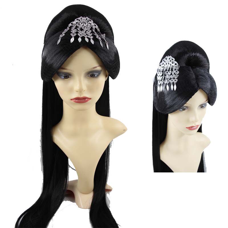 采薇舞头饰汉代古装白浅假发女全头套贵妃娘娘反串发髻假发发片