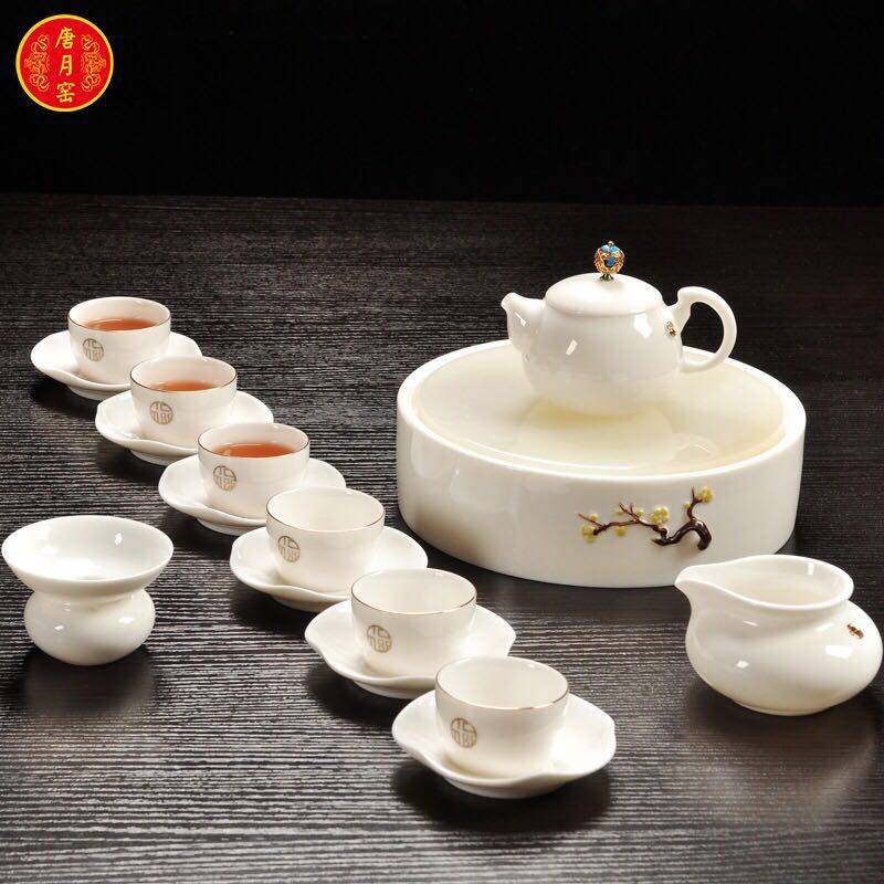 唐月窑冰心功夫茶具礼盒同款玉壶