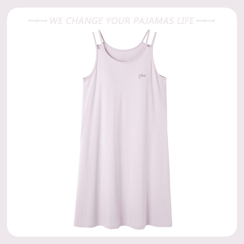 여성을위한 북극 벨벳 민소매 잠옷 여름 모달 얇은 캐미솔 반팔 잠옷 느슨한 출산 얼음 실크