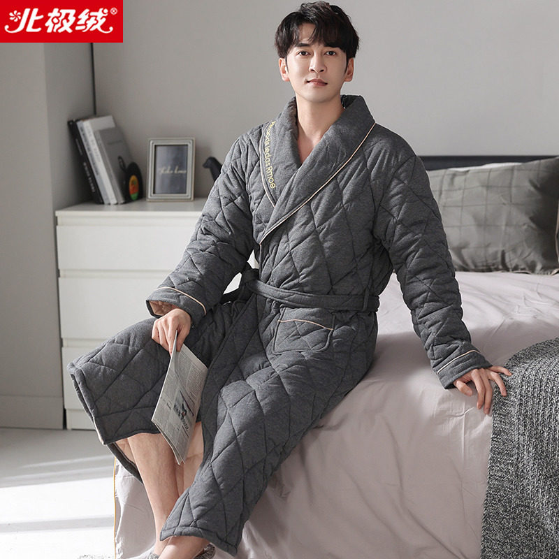 2025年睡袍男士冬季三层加厚长款纯棉夹棉睡衣浴袍宽松大码可外穿,女士内衣/男士内衣/家居服,睡袍/浴袍,淘宝优惠券,粉丝福利购,淘宝优惠卷