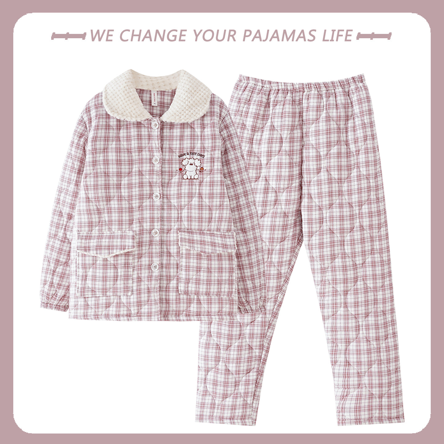 不起球不褪色+针织夹棉面料