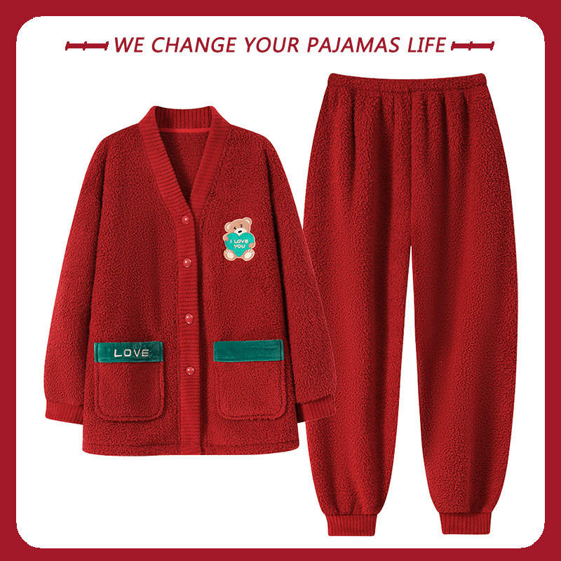 珊瑚绒不起球不褪色女士