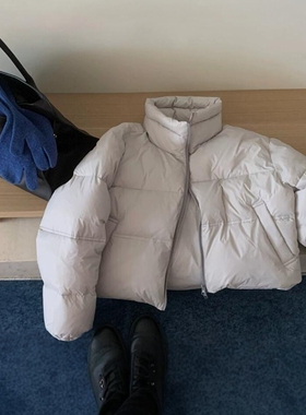 Hazel直销2024秋冬新款韩国原单egg立领白鸭绒羽绒服面包服