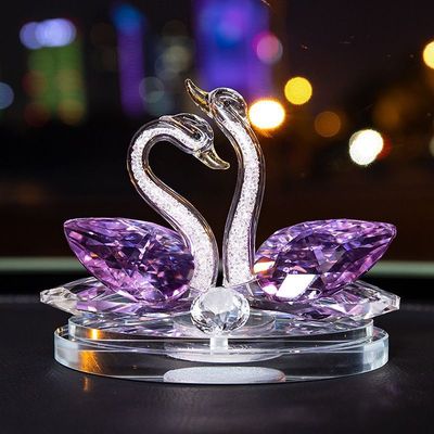 清仓汽车摆件水晶天鹅之恋情侣香水座车载用品饰品男女抖音网红