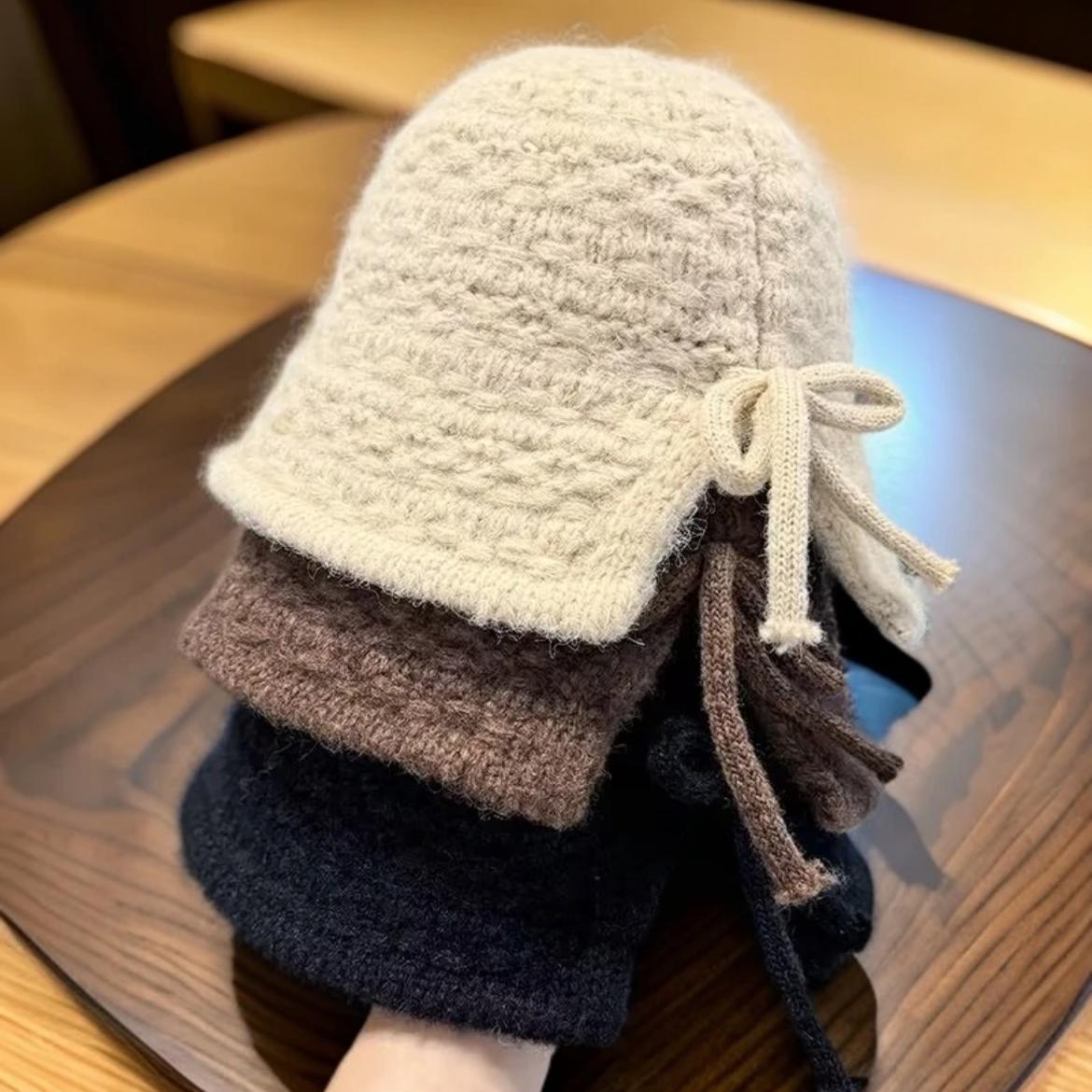 秋冬季保暖显脸小渔夫帽盆帽女款