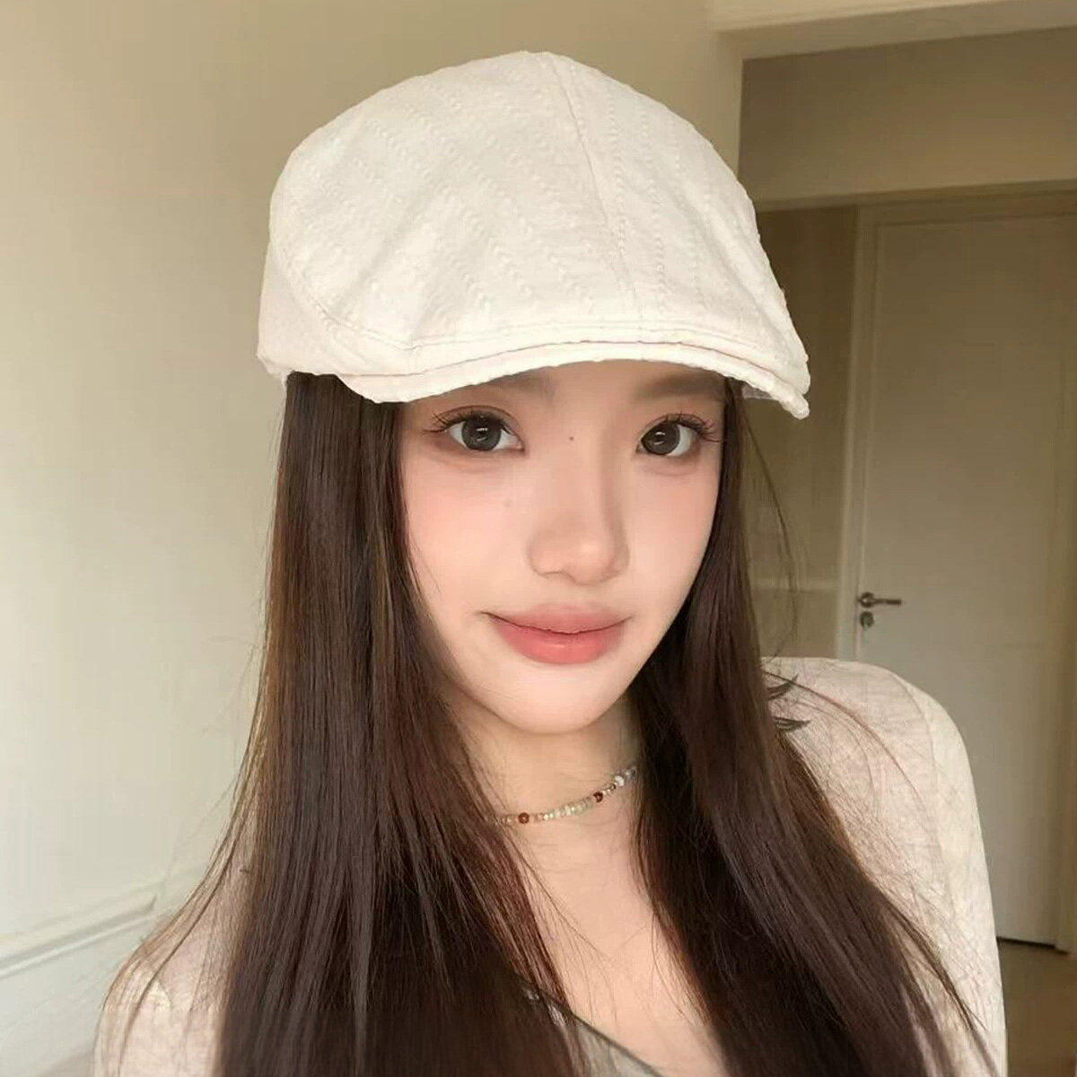 秋季新简约百搭纯色前进帽显脸小
