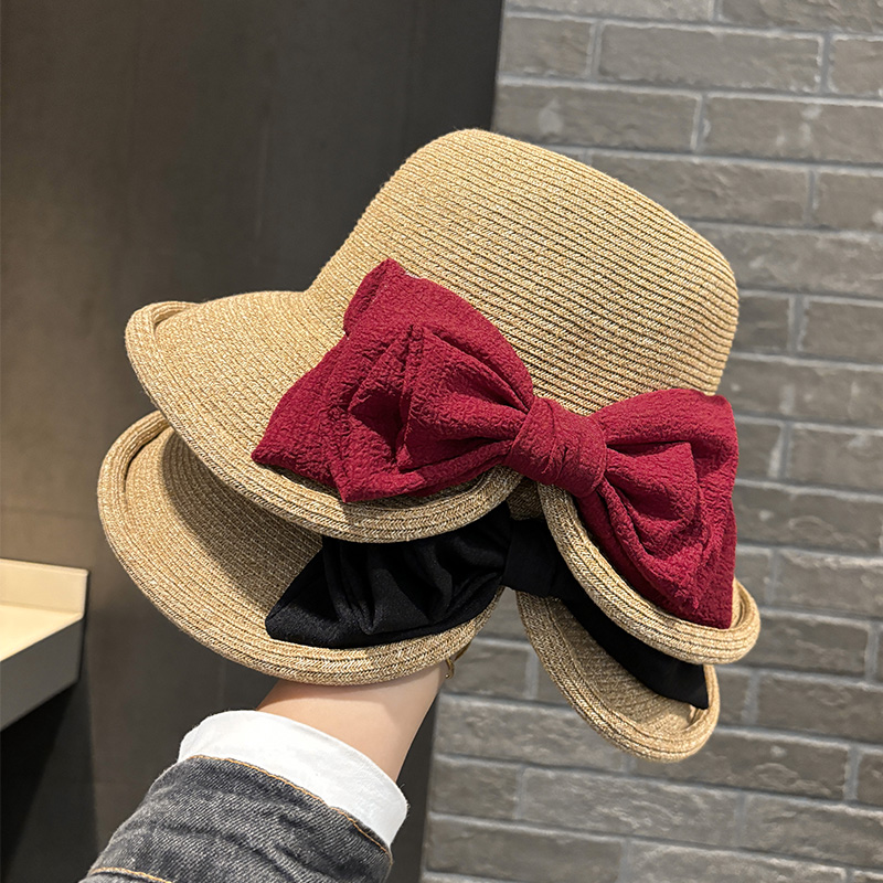 高品质大蝴蝶结防晒帽遮阳显脸小