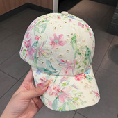 鸭舌帽显脸小 春夏百搭遮阳时尚 国风刺绣印花棒球帽子女款 2026新款