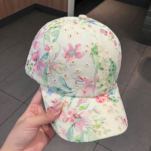 国风刺绣印花棒球帽子女款2026新款春夏百搭遮阳时尚鸭舌帽显脸小