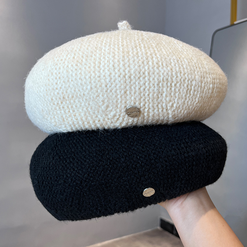 英伦复古贝雷帽羊绒混纺防风保暖