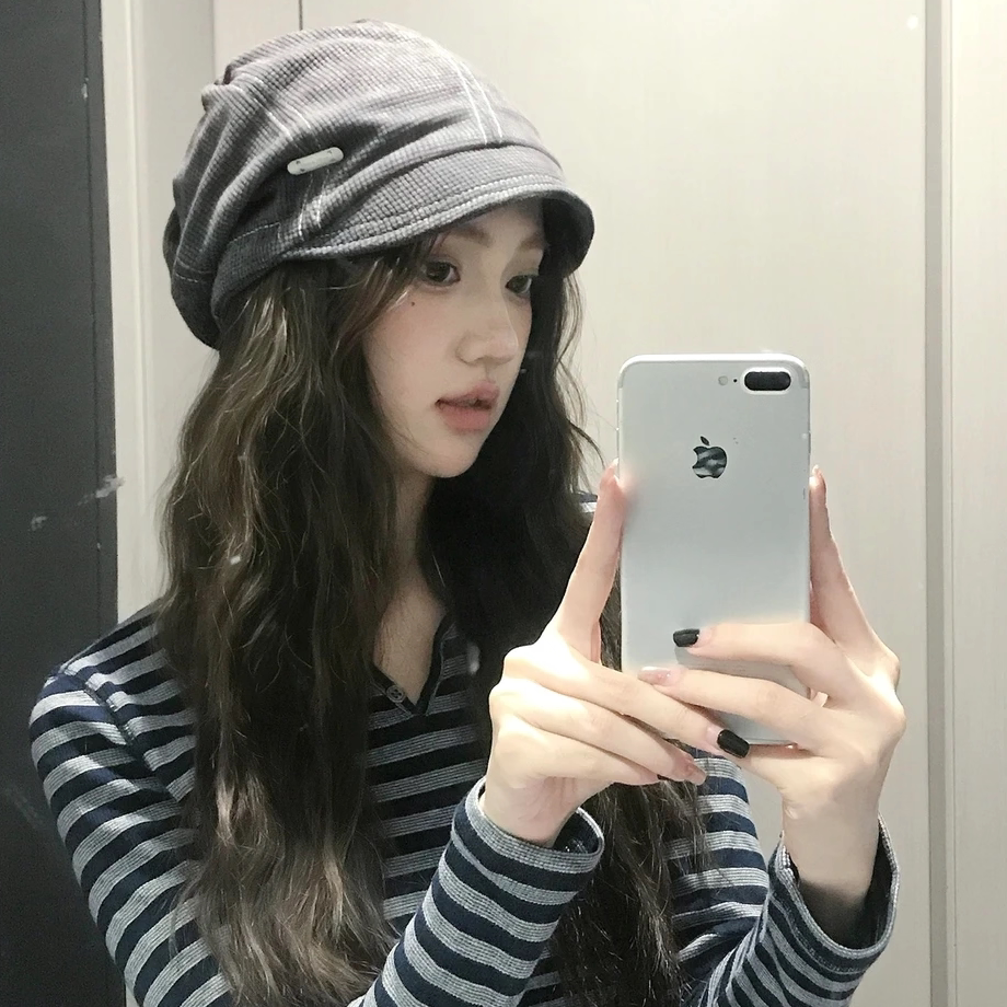 复古冷帽女休闲百搭遮脸堆堆帽子