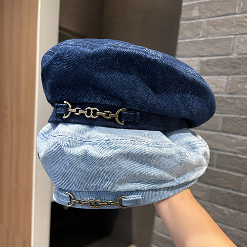 春秋季户外显脸小复古贝雷帽女款