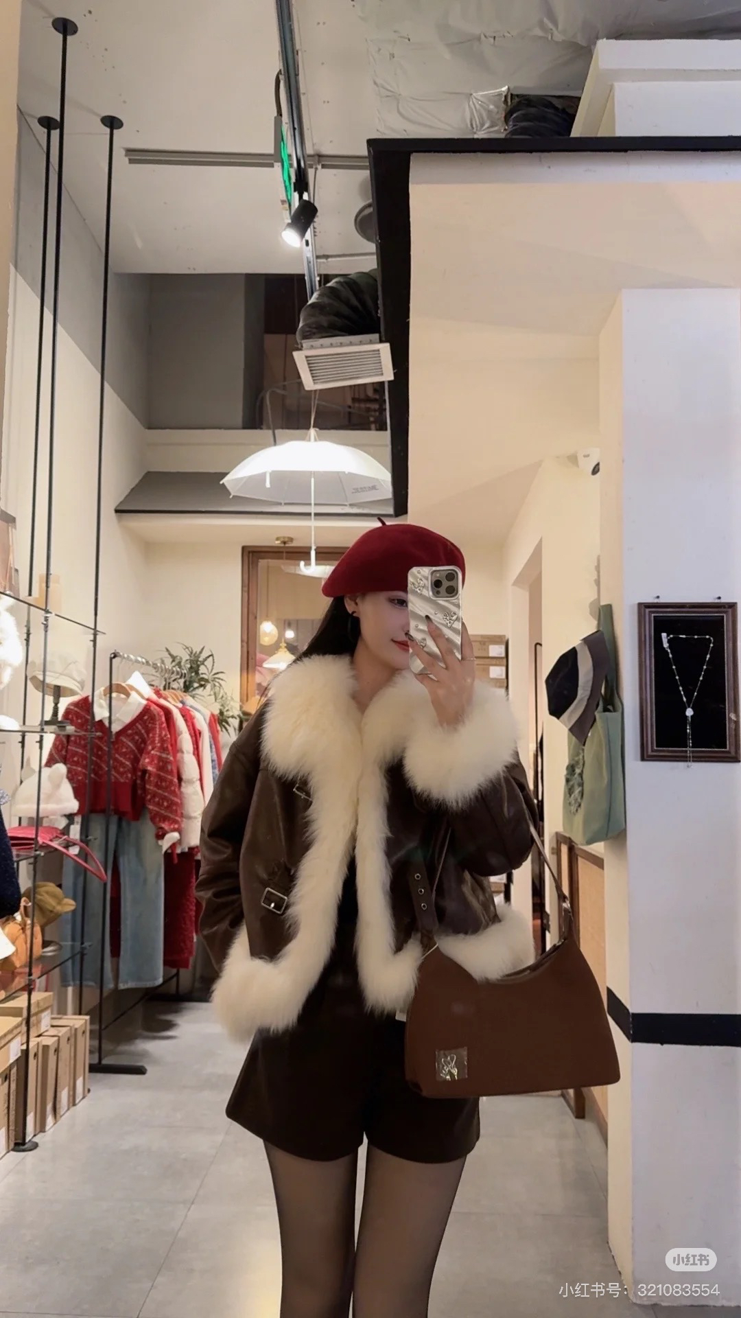 2025新款整皮狐狸毛时尚毛领年轻小个子气质百搭短款毛毛大衣外套