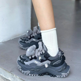 FILA FUSION 斐乐硬糖厚底女鞋增高老爹鞋休闲鞋秋冬加绒运动鞋