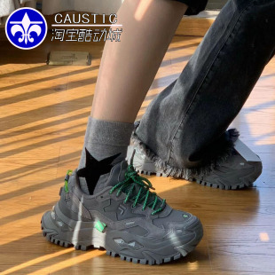 潮牌Bianco厚底增高轻便低帮灰运动老爹鞋 子女 斐乐硬糖女鞋 FILA