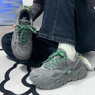 潮牌Bianco厚底增高轻便低帮灰老爹鞋 女 FUSION斐乐硬糖女鞋 FILA